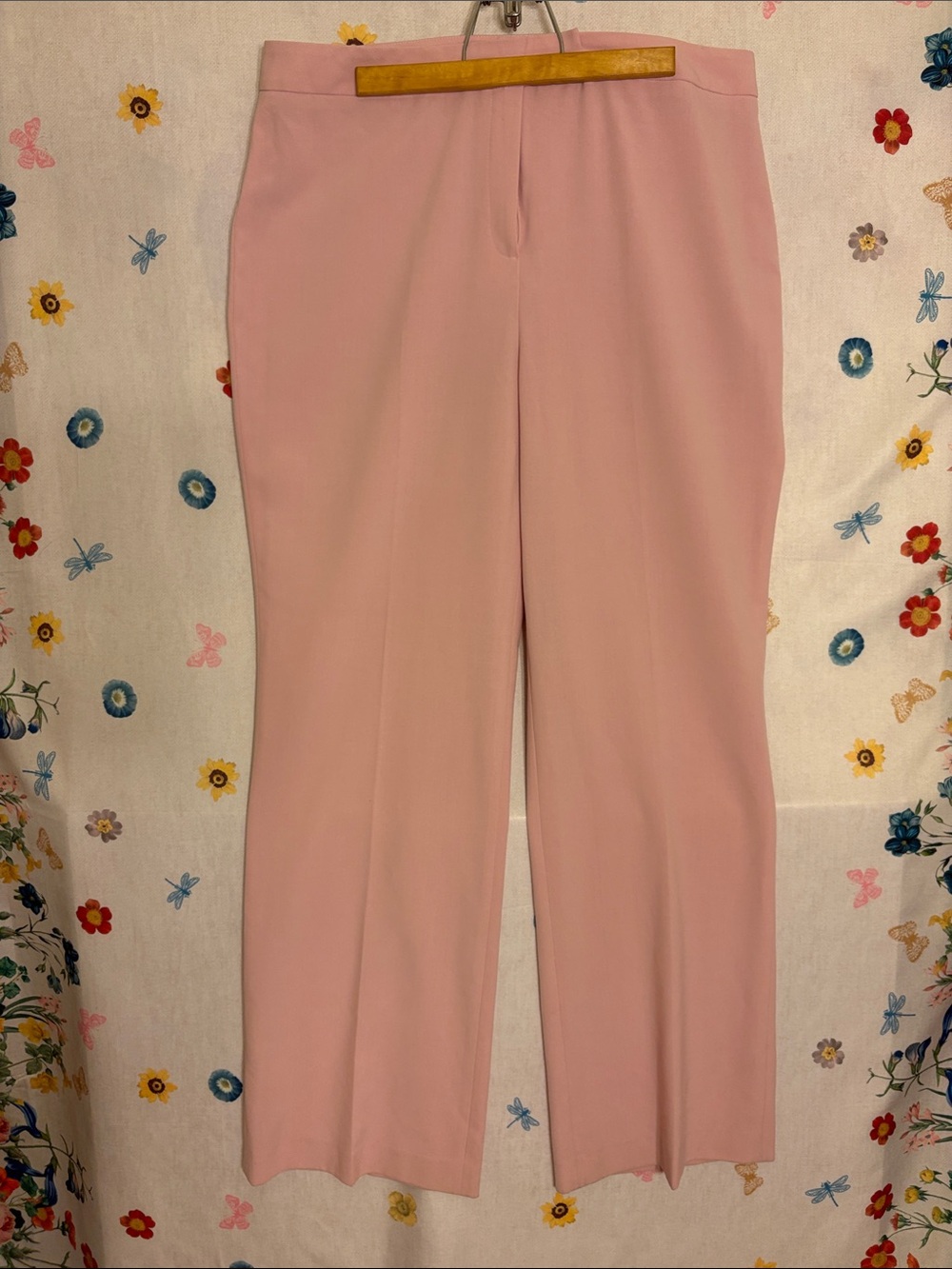 RAFAEL Blush Pink Straight-Leg Trousers